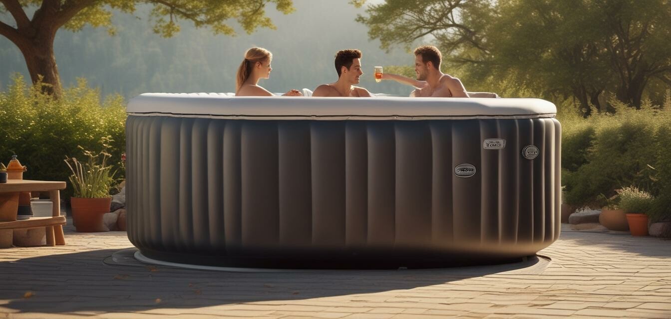 Energy-efficient inflatable hot tub