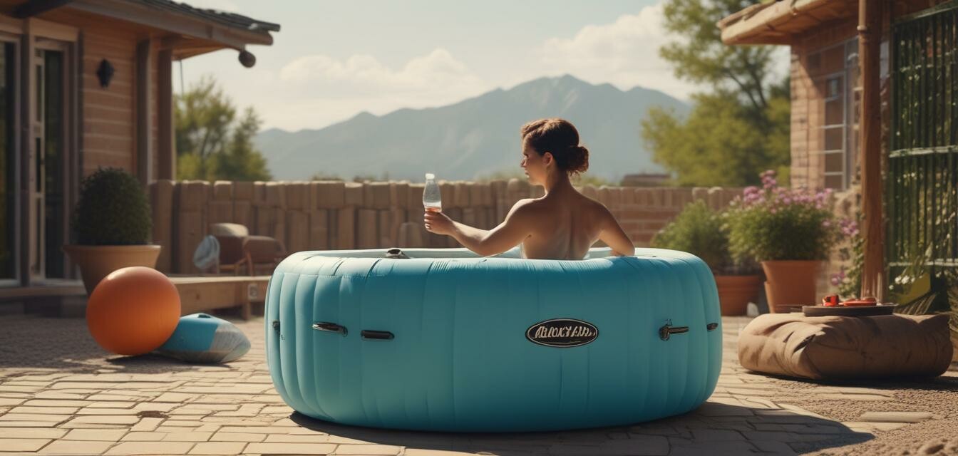 Inflating an inflatable hot tub