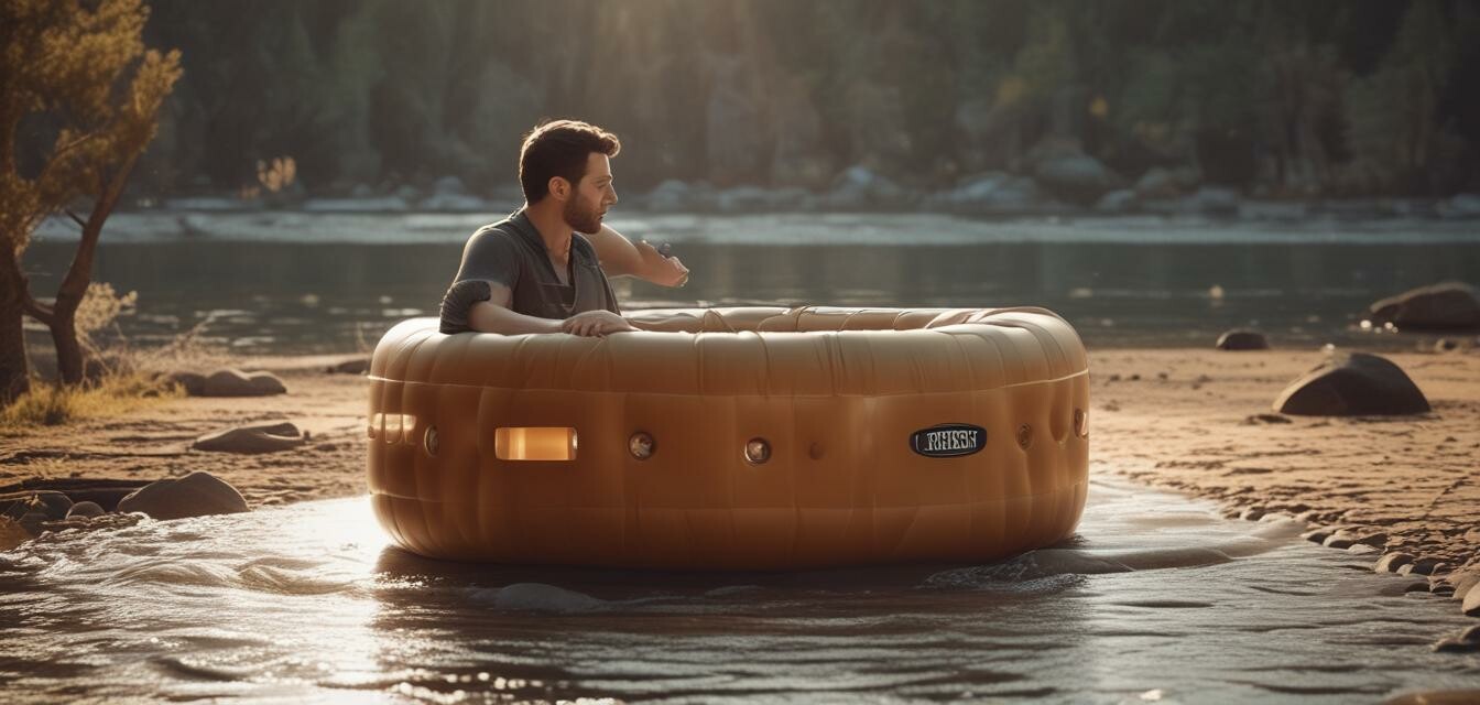 Portable inflatable hot tub